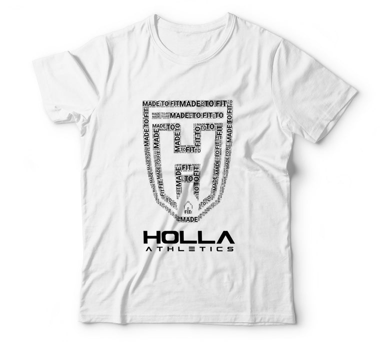 White Made To Fit Words T-Shirt